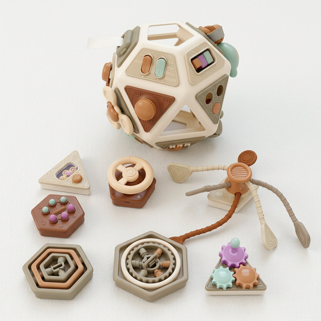 Cubo Montessori Multiactividades para Bebés – Juguete Sensorial