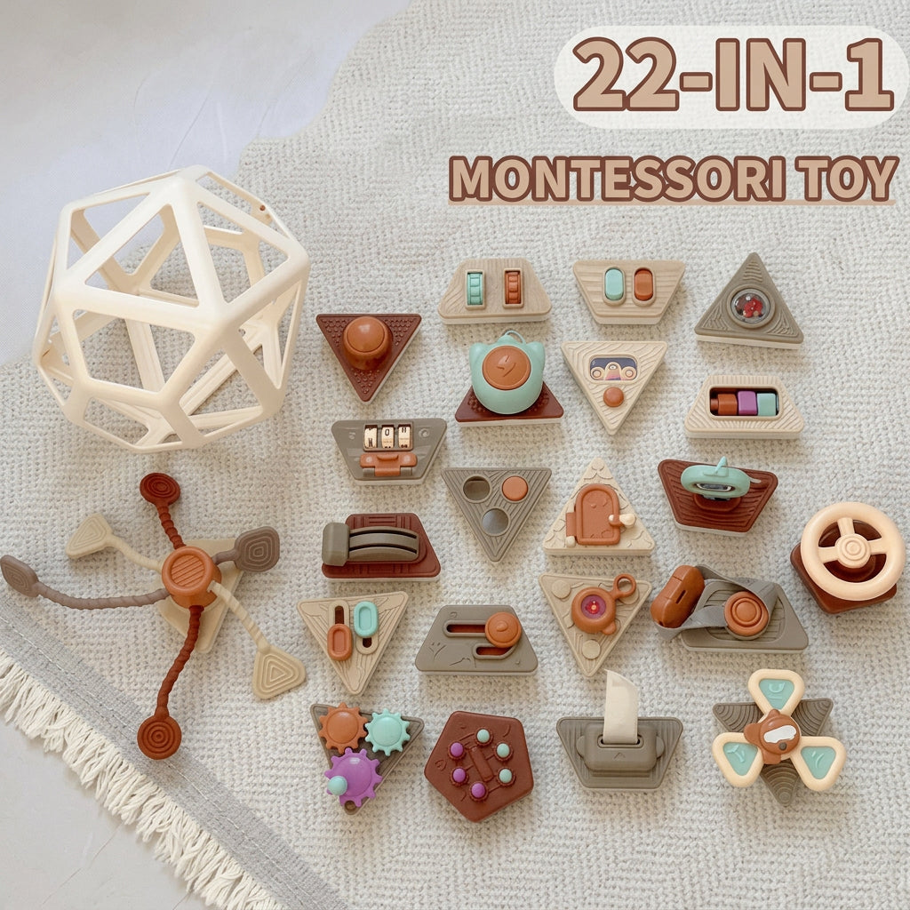Cubo Montessori Multiactividades para Bebés – Juguete Sensorial